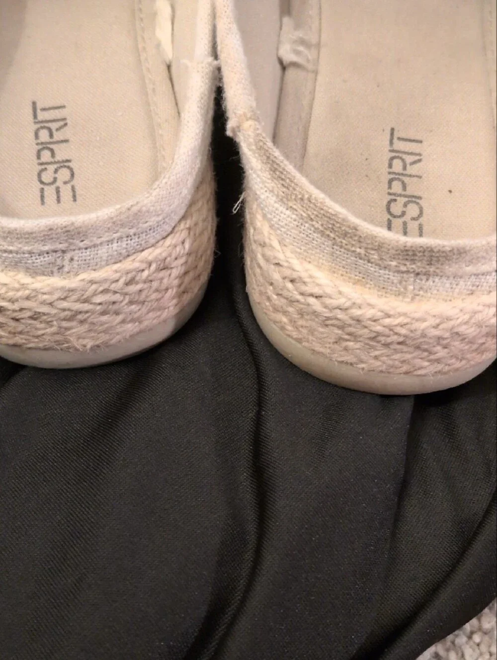 Esprit Cream Slip-On Espadrille Loafers